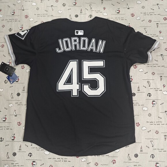 MLB Michael Jordan Chicago White Sox Black Jersey No. 45 - Picture 5 of 6